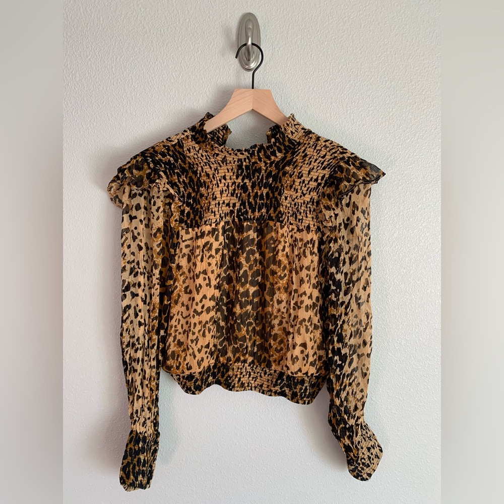 NWT - FREE PEOPLE TOP - SIZE XS - LEOPARD PRINT 🐆 🖤
